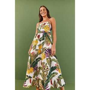 Striped Forest Maxi Dress